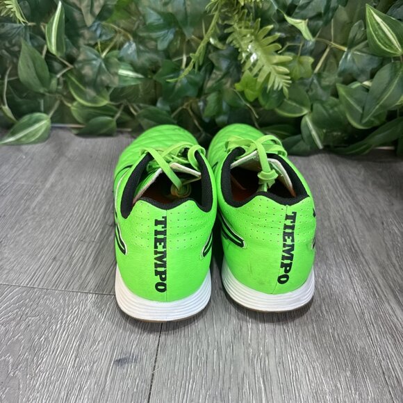 Nike Tiempox Genio II Leather IC Volt Green Men\'s Indoor Soccer Shoes Sz 7.5 main image 3